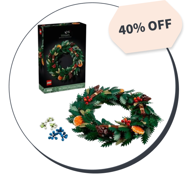 Lego Icons Wreath-Making Kit and Holiday Garland