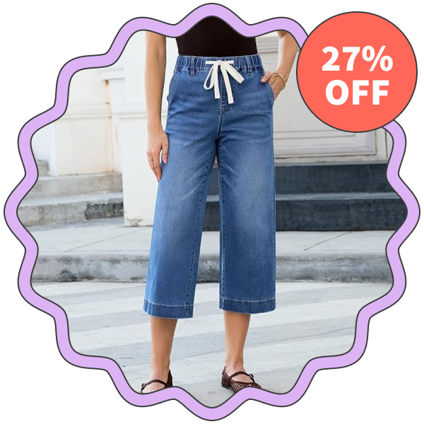 Grapent Drawstring Stretch Capris