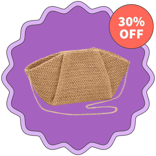 Old Navy Raffia Frame Shoulder Bag
