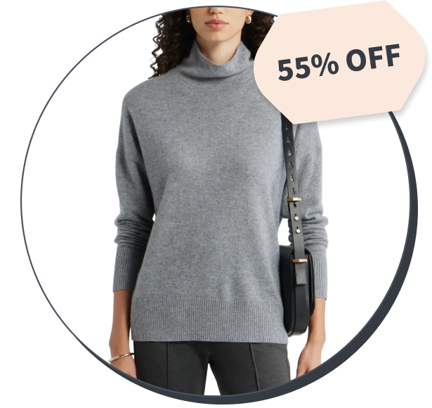 Nordstrom Oversize Cashmere Turtleneck Sweater