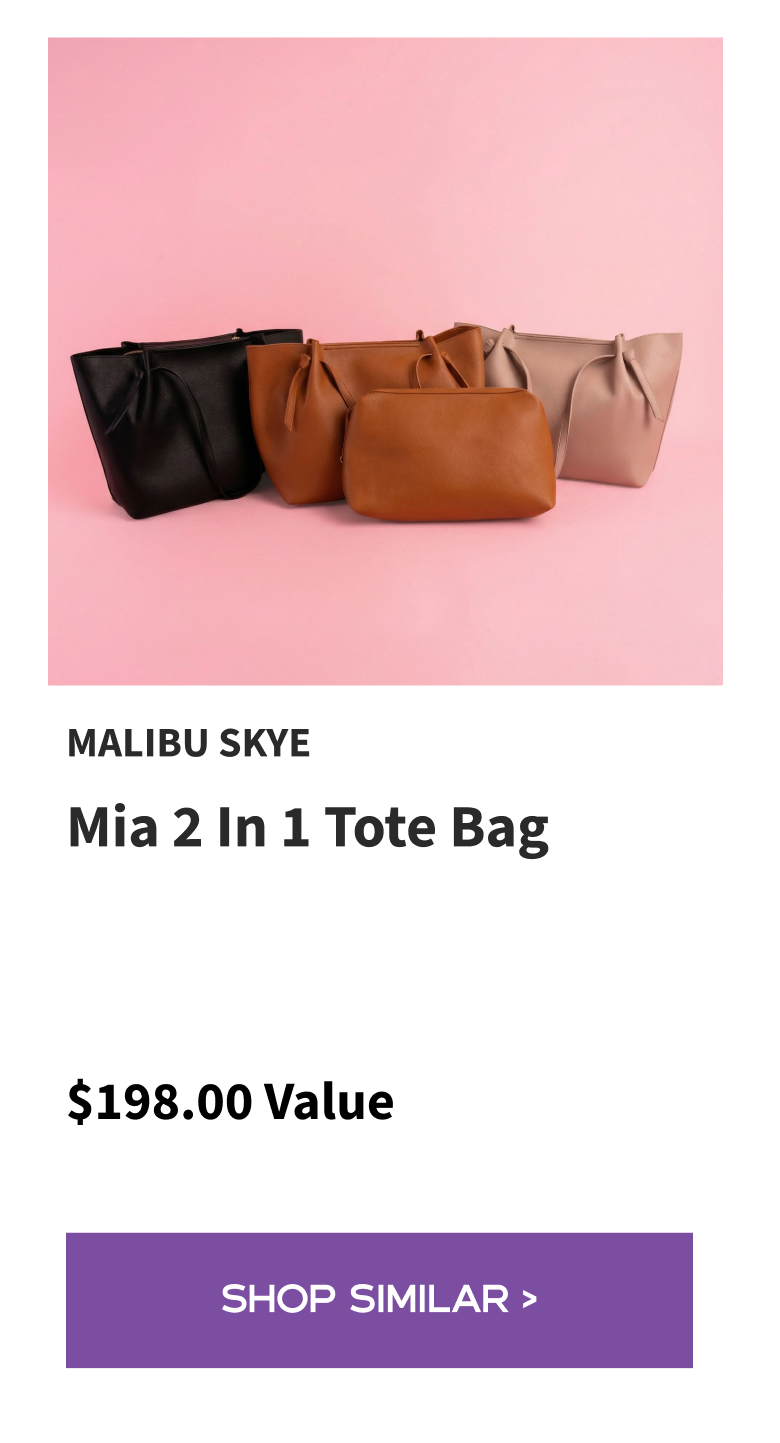 Malibu Skye Mia 2 in 1 Tote Bag
