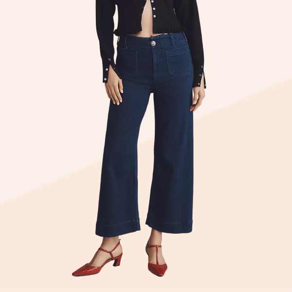 Maeve The Colette Crop High-Rise Wide-Leg Jeans