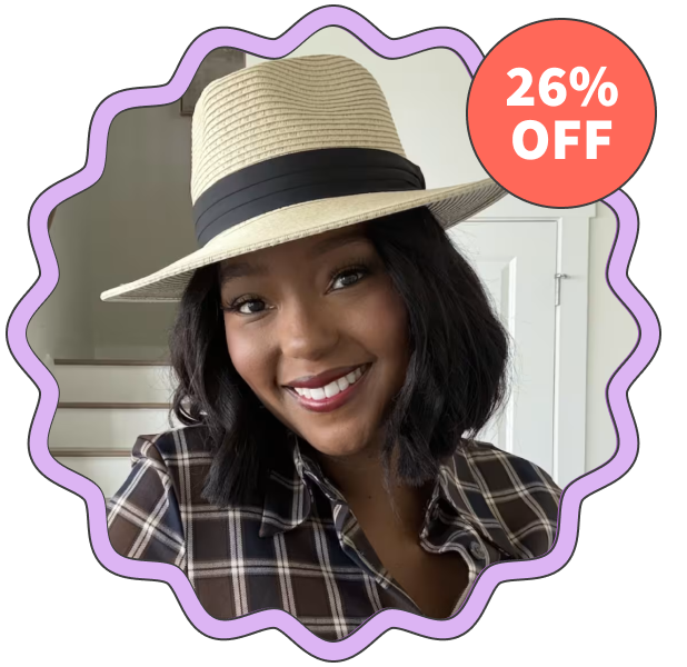 Furtalk Wide Brim Panama Hat