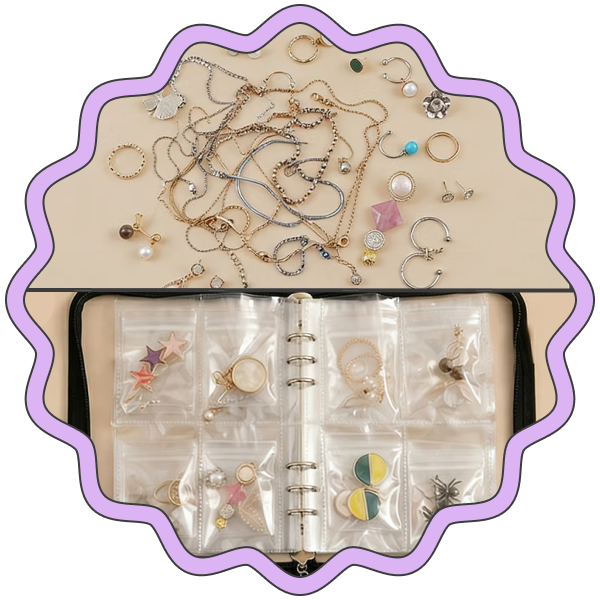 Transparent Jewelry Storage Book (Pack of 2)