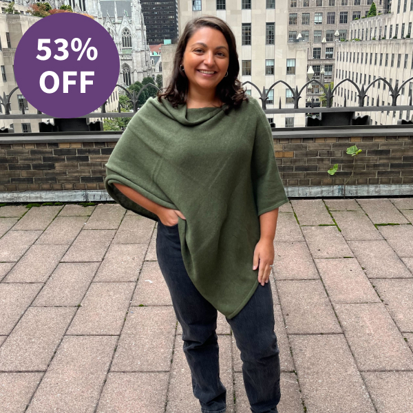 J.Crew Factory Cotton-Blend Triangle Sweater Poncho