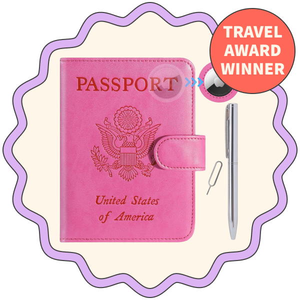 Pascacoo Passport Holder with AirTag Slot