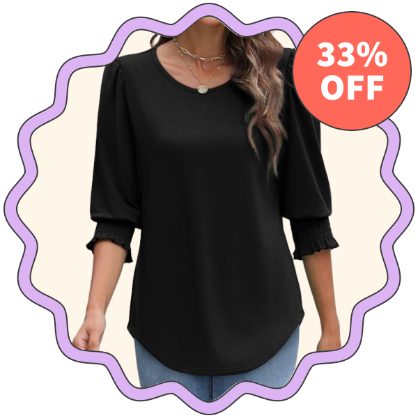 Xieerduo 3/4 Sleeve Top