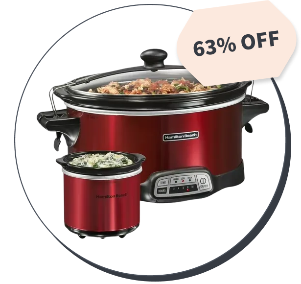 Hamilton Beach Stay or Go Programmable Slow Cooker with Party Dipper, 7 Quart