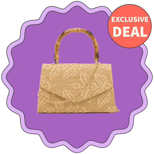 Crown Vintage Bamboo Handle Satchel