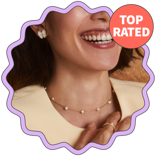 Kendra Scott Leighton Gold Pearl Strand Necklace