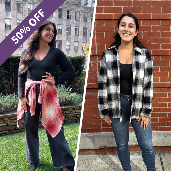 Old Navy Plaid Flannel Button-Down Boyfriend Shirt