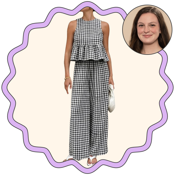 Vateami 2-Piece Gingham Matching Set