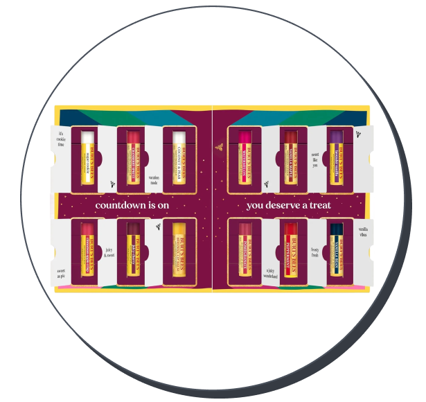 Burt's Bees 12 Days of Joy Lip Balm Advent Calendar Gift Set
