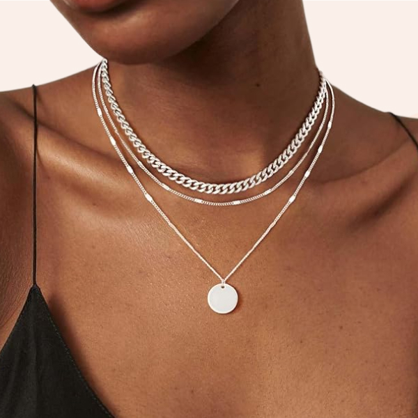 Kyerlyn Layered Silver Necklaces