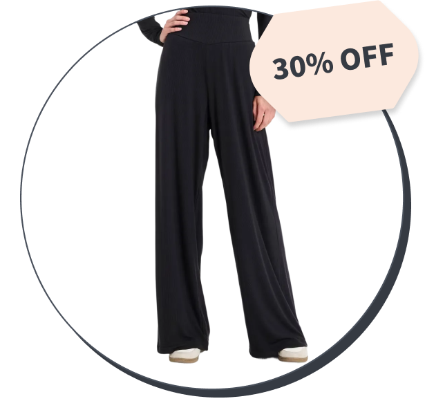 All in Motion Rib-Knit High-Rise Wide Leg Pants