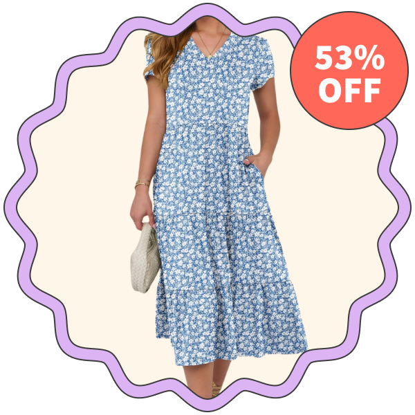 Anrabess V-Neck Midi Dress