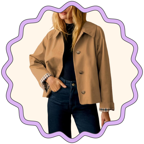 Yeokou Oversize Crop Trench Coat