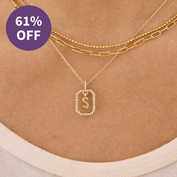 BaubleBar Alicia Initial Necklace
