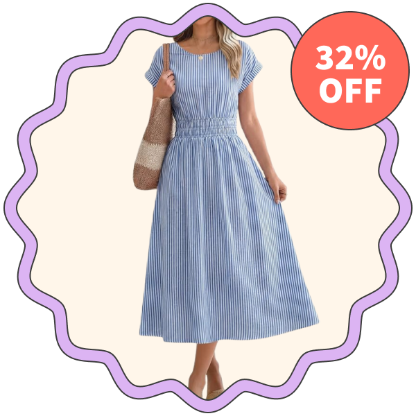 Anrabess Striped Midi Dress