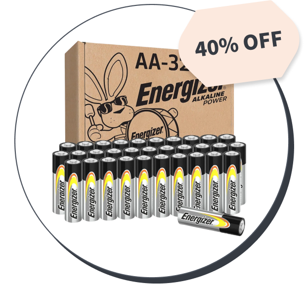 Energizer AA Batteries Alkaline Power, 32 Count