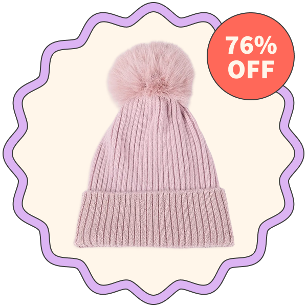 Sofia Cashmere Faux Fur Pom Pom Cashmere Beanie