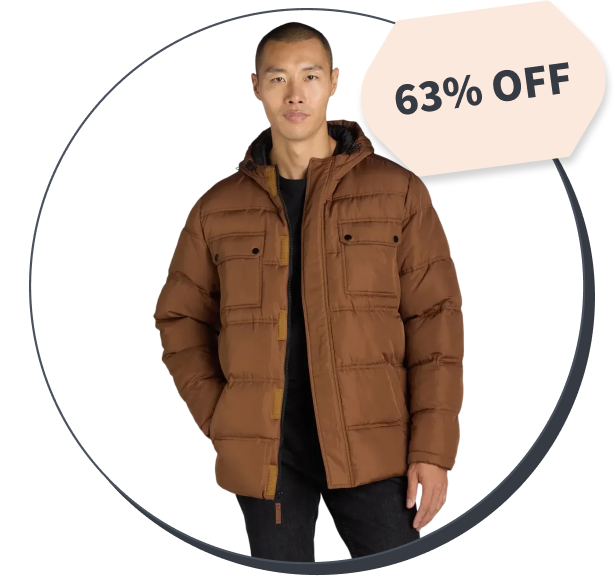 Big Chill Men's Quilted Puffer Coat