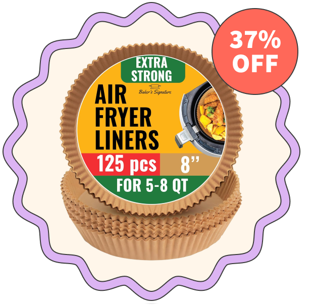 Baker’s Signature Air Fryer Paper Liners (125 Piece)