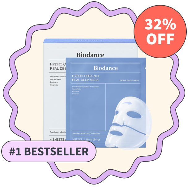 Biodance Hydro Cera-nol Real Deep Mask (Pack of 4) →