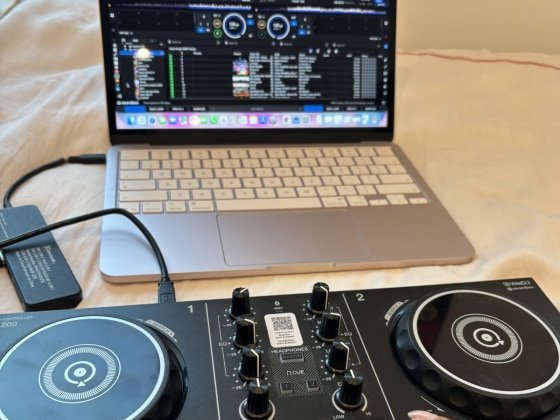 Laptop with DJ set up