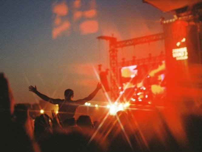 music festival at night