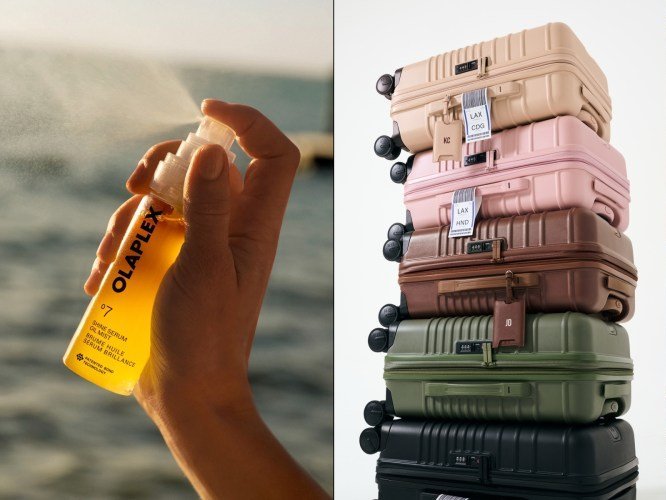 Perfume and suitcases