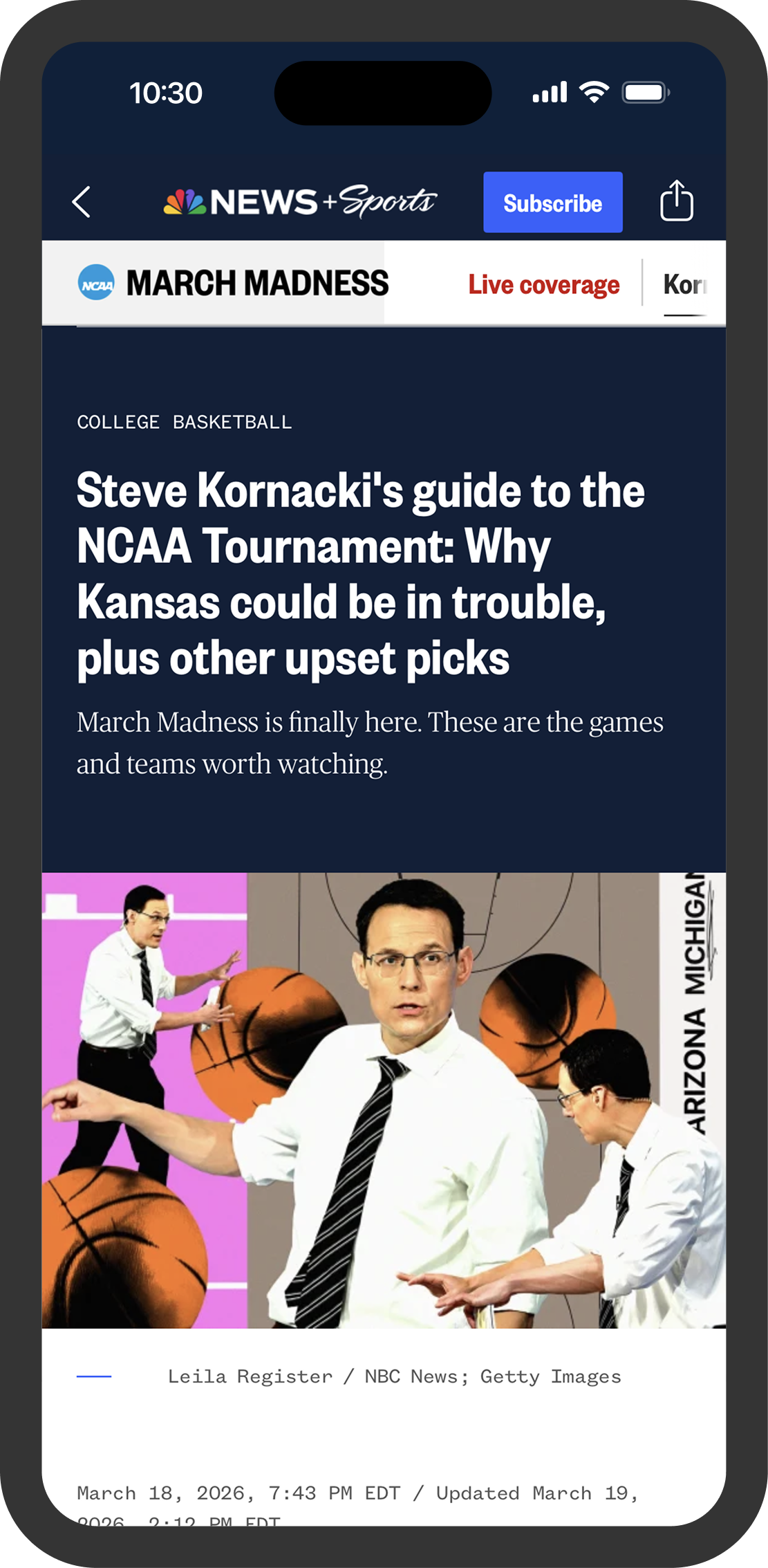 KORNACKI'S MARCH MADNESS EDGE