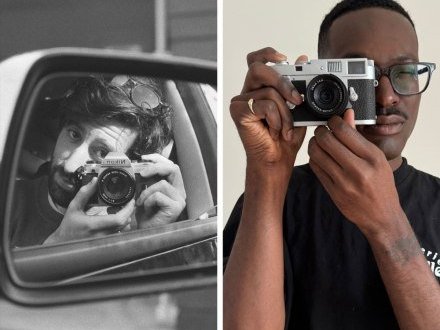 people taking photos with physical camera