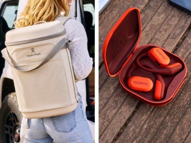 Backpack and headphones