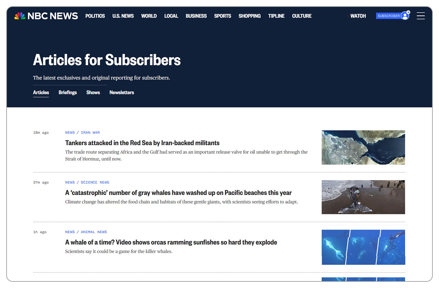 SUBSCRIBER-ONLY STORIES