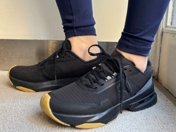 Black training shoes