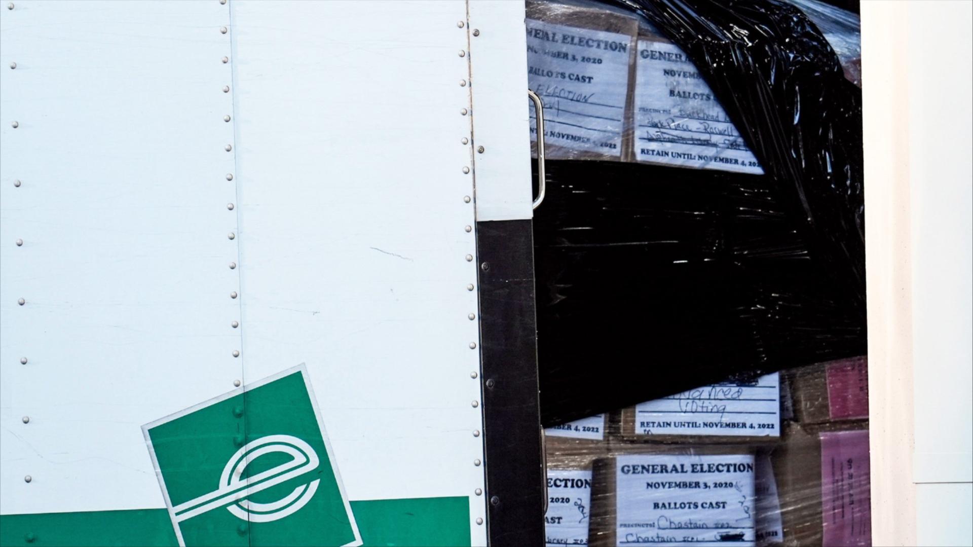 Boxes of election ballots from 2020