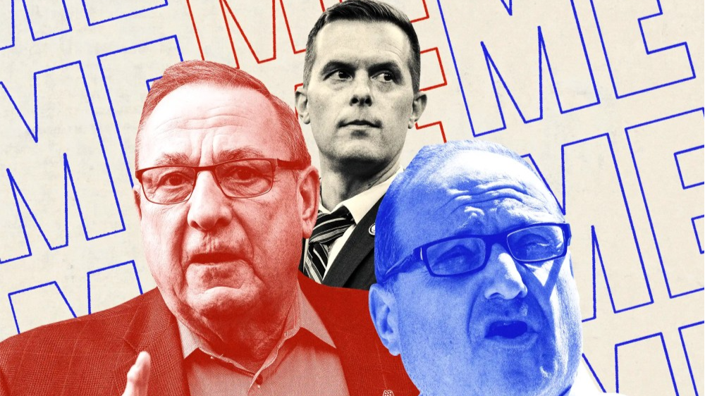 From left: Paul LePage, Jared Golden and Joe Baldacci.