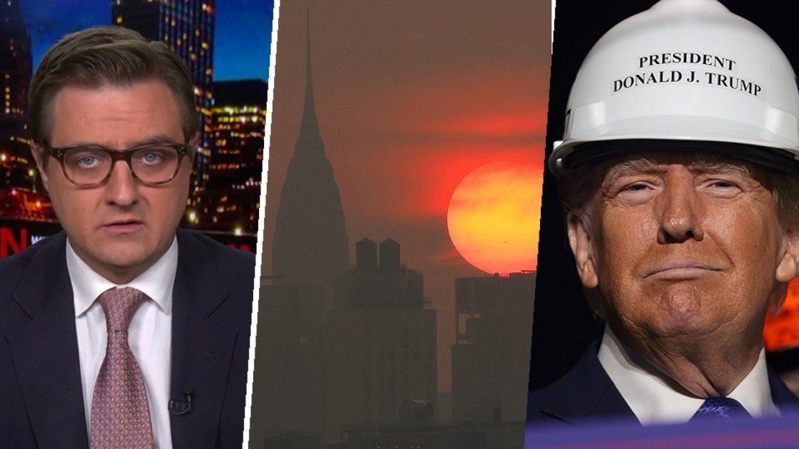 Chris Hayes, a sunset, Donald Trump