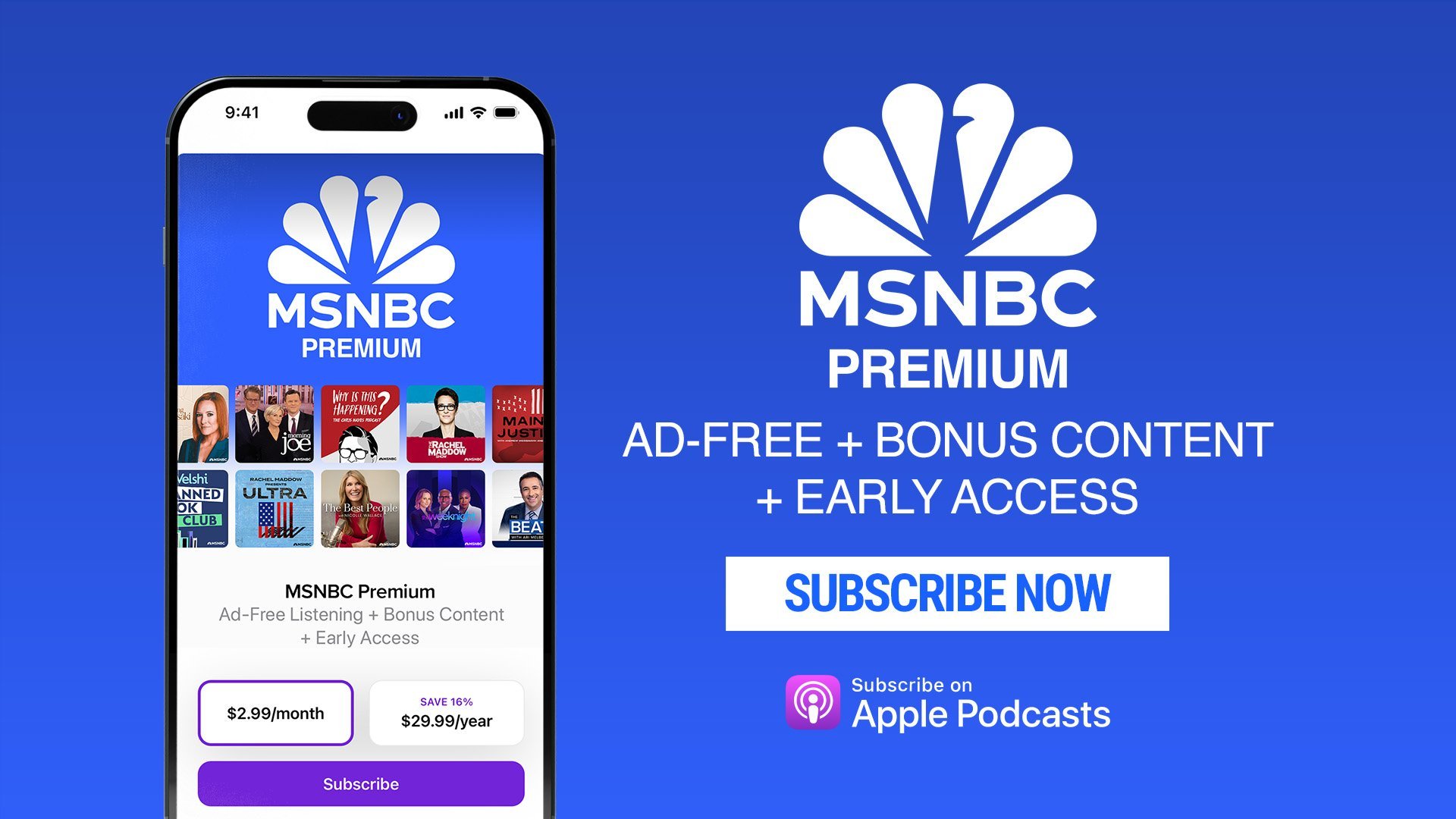 Graphic promoting MSNBC premium 