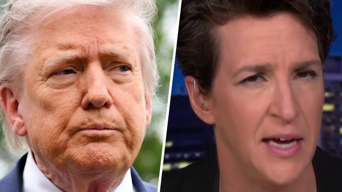 Rachel Maddow and Donald Trump