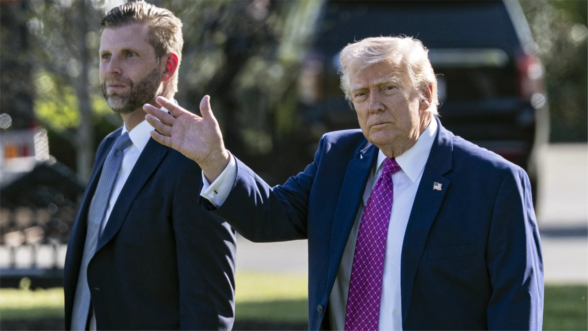 President Donald Trump and his son Eric Trump