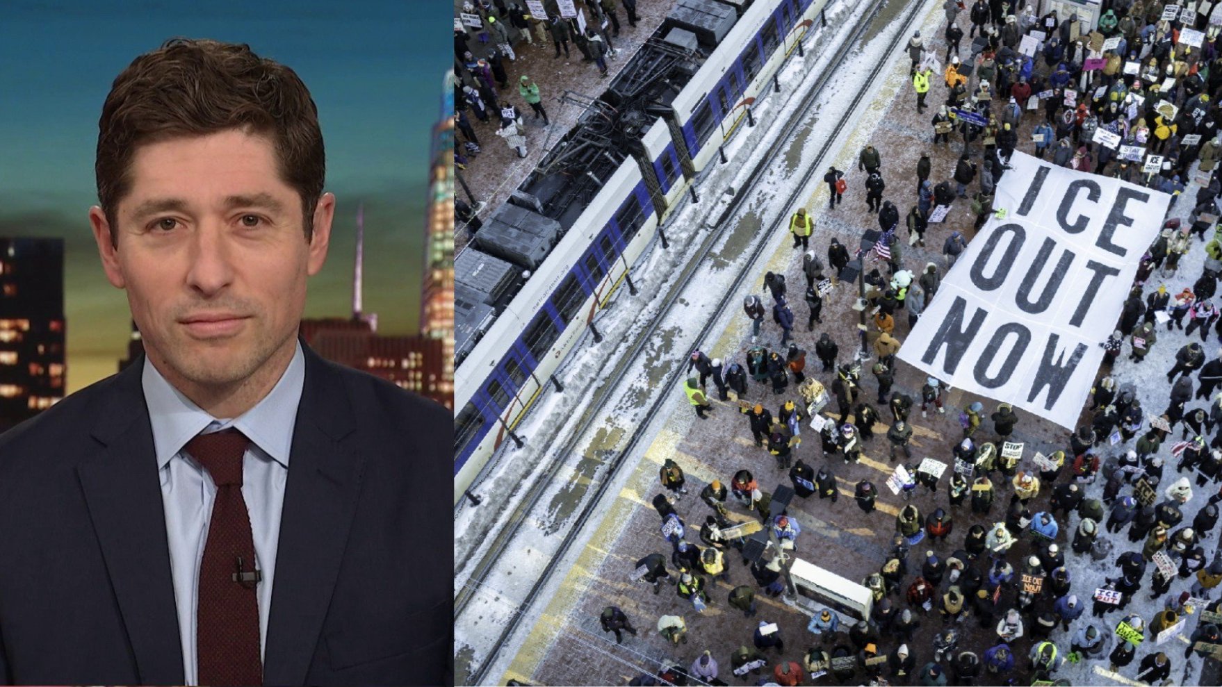 Mayor Jacob Frey, ICE protesters