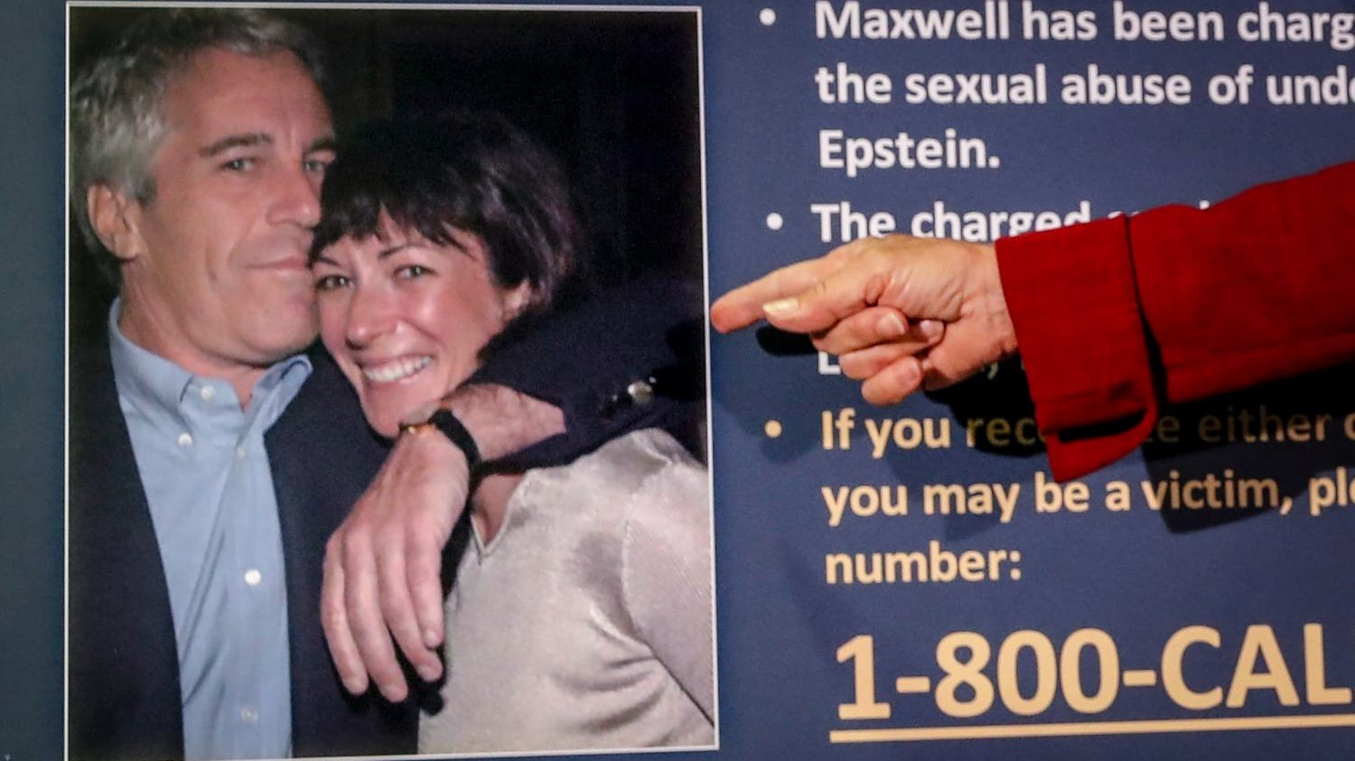 Jeffrey Epstein and Ghislaine Maxwell in a news conference photo