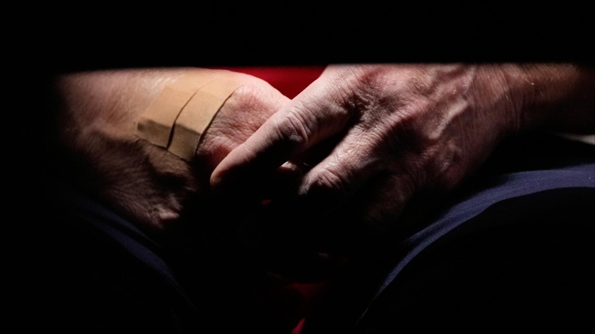 President Donald Trump's hands