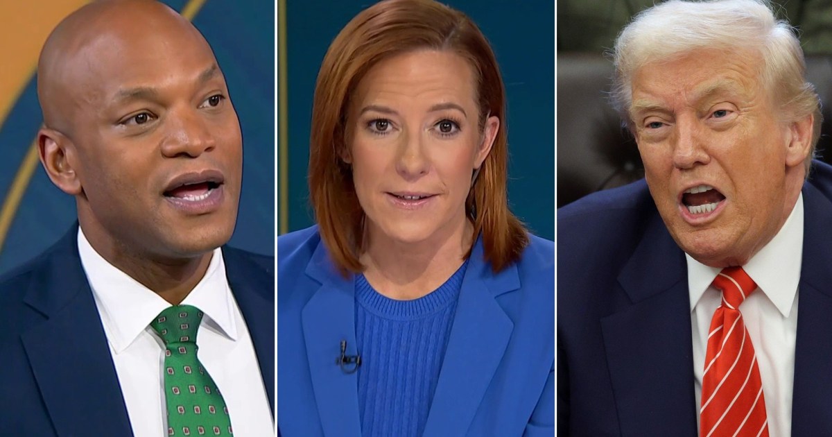 Maryland Gov. Wes Moore, Jen Psaki, and President Trump