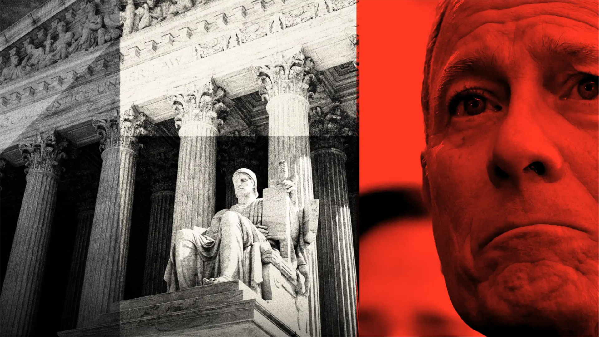 Supreme Court building and Justice John Roberts