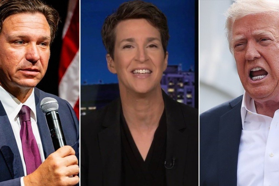 Ron DeSantis, Rachel Maddow, Donald Trump
