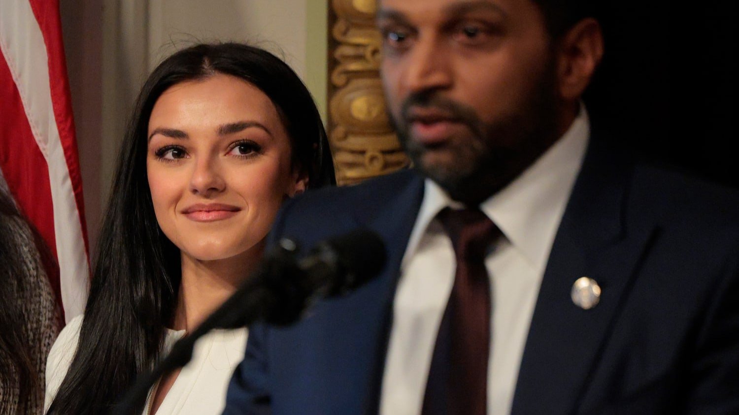 Alexis Wilkins and FBI Director Kash Patel