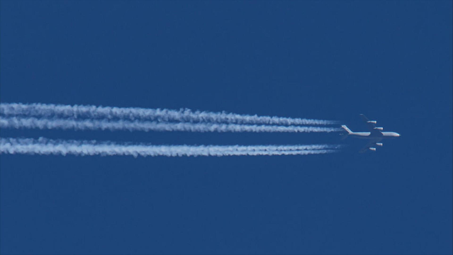 A Boeing C-135 Stratotanker spotted flying over the Netherlands
